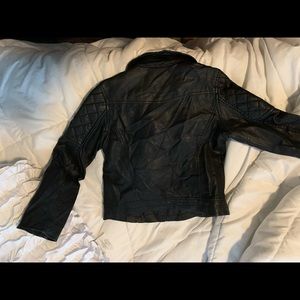 Kids size 10 faux leather biker jacket